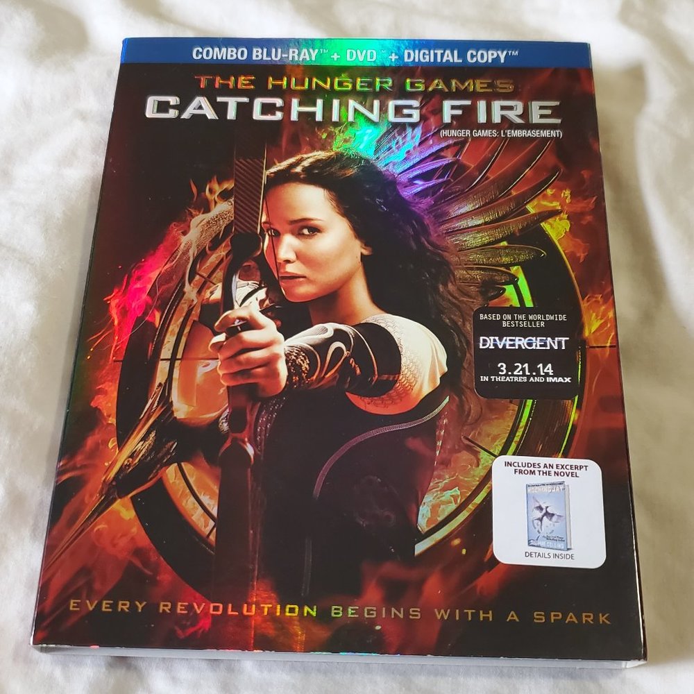 Hunger Games Catching Fire Movie DVD and Blu-Ray combo